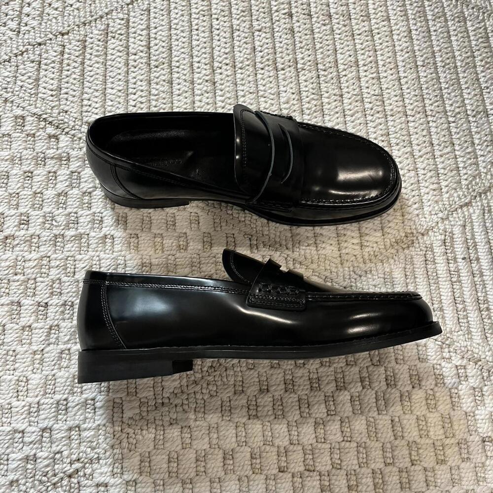 Tony Bianco Zac Black Hi Shine Loafers - Picture 2 of 6